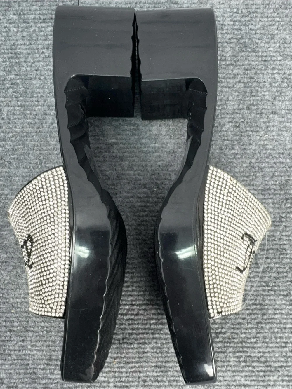 Juicy Couture Harmona Rhinestone Platform Slide Sandals NWT 9.5